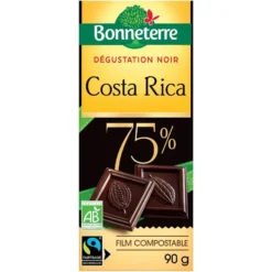 Chocolat Dégustation noir Costa Rica 75% en tablette de 80 g