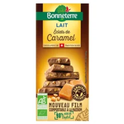 Chocolat lait éclat caramel 100 g Bonneterre - 100 g