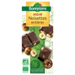Chocolat noir aux noisettes entières - 200 gr