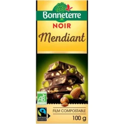 Chocolat noir mendiant 100 g BONNETERRE