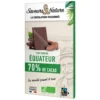 Chocolat noir 70% Origine équateur bio Saveurs et Nature - 80 g