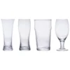 Chopes à bière en verre transparent - Coffret de 4 verres différents