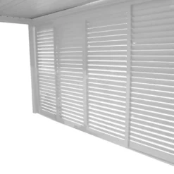 Claustra coulissant pour pergola autoportée coloris blanc en aluminium - 4 m