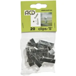 Clip de verre en S ACD - sachet de 20 pièces