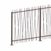 Clôture grille en acier aspect rouillé avec barreaudage roseau Vitis in Situ - 120 x 100 cm