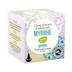 Cônes d’encens traditionnels parfum Myrrhe - la boîte de 15