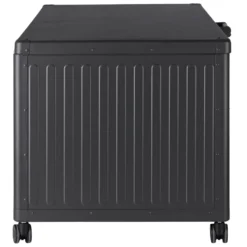 Coffre de rangement anthracite en aluminium et acier Bizzotto Ocean grand modèle - 182 x 89 x 70 cm
