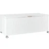 Coffre de rangement blanc en aluminium et acier Bizzotto Ocean grand modèle - 182 x 89 x 70 cm