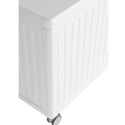 Coffre de rangement blanc en aluminium et acier Bizzotto Ocean grand modèle - 182 x 89 x 70 cm
