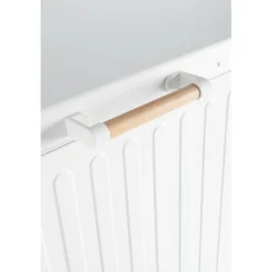 Coffre de rangement blanc en aluminium et acier Bizzotto Ocean grand modèle - 182 x 89 x 70 cm