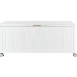 Coffre de rangement blanc en aluminium et acier Bizzotto Ocean grand modèle - 182 x 89 x 70 cm