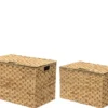 Coffre de rangement en osier naturel petit modèle - 31 x 50 x 32 cm