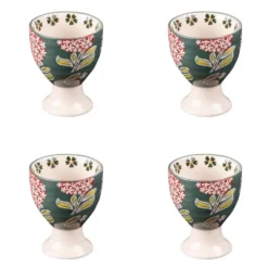 Coffret de 4 coquetiers Cottage coloris multicolore en grès