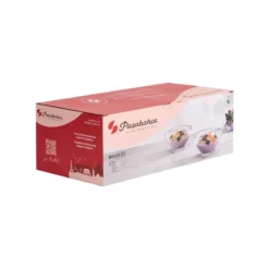 Coffret de 4 coupelles en verre transparent Bouquet Ø 13,8 cm - les 4 pièces