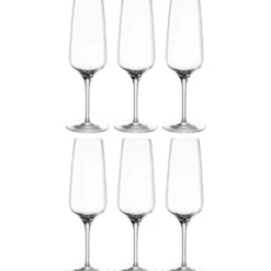 Coffret 6 flûtes en verre transparent Cesti - 240 ml