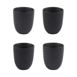 Coffret 4 gobelets porcelaine café Ø7,20xH8 cm