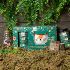 Coffret pour chocolat chaud au caramel avec cacao et mug renard Quai sud - 250 g