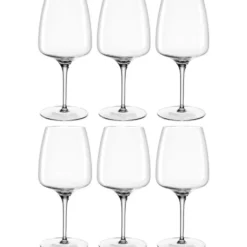 Coffret 6 verres à vin en verre transparent Cesti grand modèle - 500 ml
