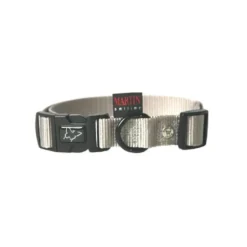 Collier chien réglable 22mm / 45-65cm gris