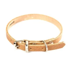 Collier en cuir naturel pour chien 1,4x36 cm