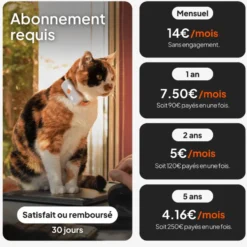 Collier GPS pour chat coloris noir Weenect