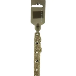 Collier pour chat en simili cuir python coloris beige original avec motifs Wouapy - Taille unique