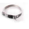 Collier pour chat marron à pois blancs