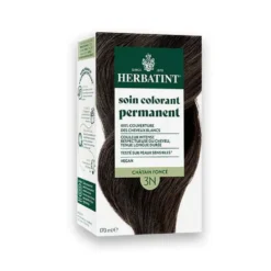 Coloration permanente pour cheveux châtain clair doré 5D aux extraits végétaux biologiques vegan Herbatint - 170 ml