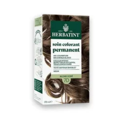 Coloration permanente pour cheveux blond clair cuivré 8R aux extraits végétaux biologiques vegan Herbatint - 170 ml