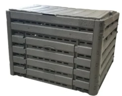 Composteur coloris taupe Compost’wood 400 L - 80 x 80 x 60 cm