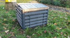 Composteur coloris taupe Compost’wood 400 L - 80 x 80 x 60 cm