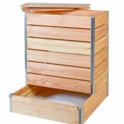 Composteur design à accès direct en bois Mon Petit Potager 80 x 75 cm - 209 L