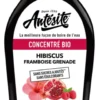 Concentré bio Hibiscus Framboise Grenade Antésite - Bouteille de sirop de 13 cl