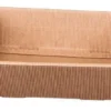 Corbeille en carton kraft à cannelures Rome - 23 x 18 x 6 cm