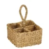 Corbeille porte-bouteilles en zostère marron Jace - 18 x 18 x 13 cm