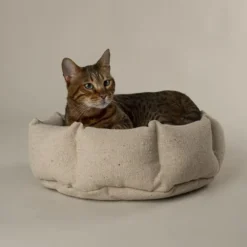 Corbeille pour chat en tissu vert Scruffs Eco Eden - 45 cm
