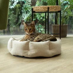 Corbeille pour chat en tissu vert Scruffs Eco Eden - 45 cm