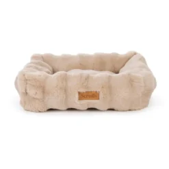 Corbeille pour chien Alpine coloris beige en tissu Scruffs Taille M - 60 x 50 cm