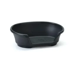 Corbeille pour chien en plastique noir Savic modèle Cosy Air 65 cm (fond du panier) - 78 x 41 x 24 cm