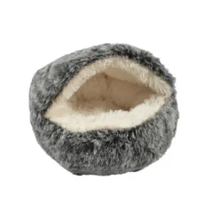 Couchage pour chat coloris noir Bulle Bobby Poilu Bicolor - Taille S