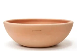Coupe basse coloris rose en terre cuite - Ø 41 x 24 cm