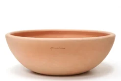 Coupe basse coloris rose en terre cuite - Ø 50 x 18 cm