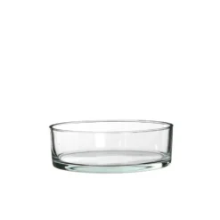 Coupe ronde Kenny en verre transparent Ø 25 x H 8 cm