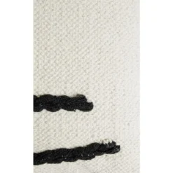 Coussin avec visage en coton blanc 60x60 cm