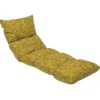 Coussin bain de soleil en polyester/coton à motifs coloris cumin Flocons Apolline - 180 x 56 x 10 cm