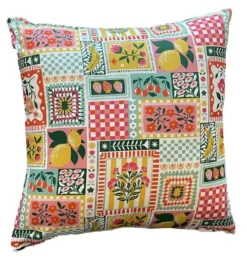 Coussin carré en coton multicolore Youpi - 45 x 45 cm
