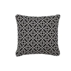 Coussin carré en tissu acrylique coloris reglisse Fermob Lorette - 44 x 44 cm