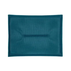 Coussin carré en toile technique d’extérieur et mousse coloris bleu Acapulco Fermob Bistro - 28 x 28 cm