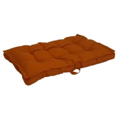 Coussin d’assise pour palette en polyester/coton coloris abricot - 118 x 80 x 15 cm