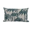 Coussin déco en polyester/coton bleu canard Zabeth - 50 x 30 x 15 cm